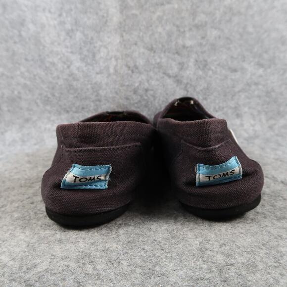 Toms Shoes Womens 8 Flats Casual Slip On Black Canvas Lifestyle Comfort Loafer - Picture 5 of 11